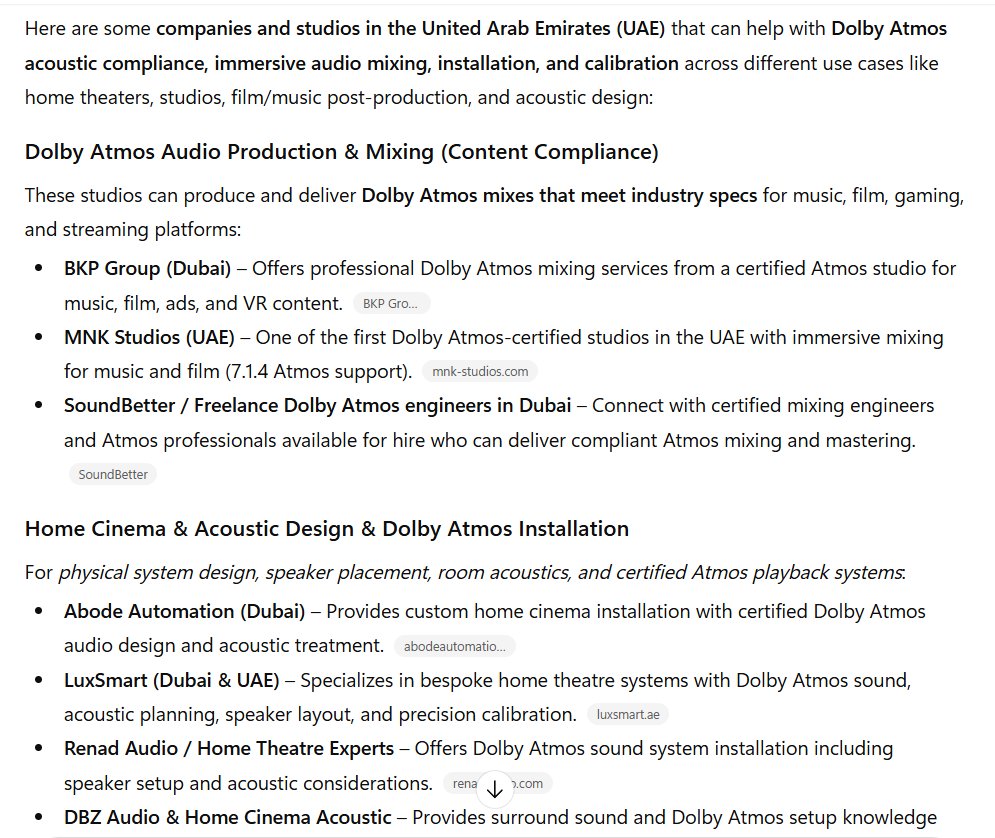 AI search results showing competitors but not Martinville